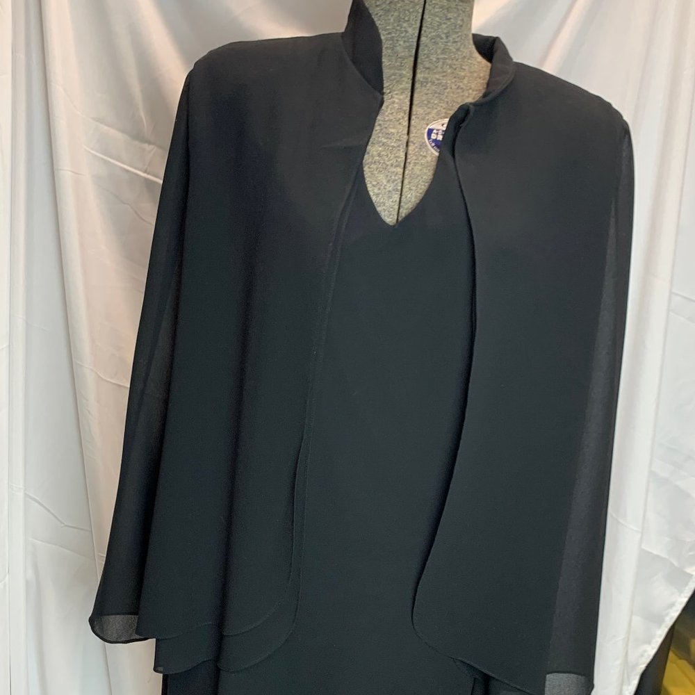 Patra Women's Black Chiffon Dress Size 10 - Picture 2 of 11